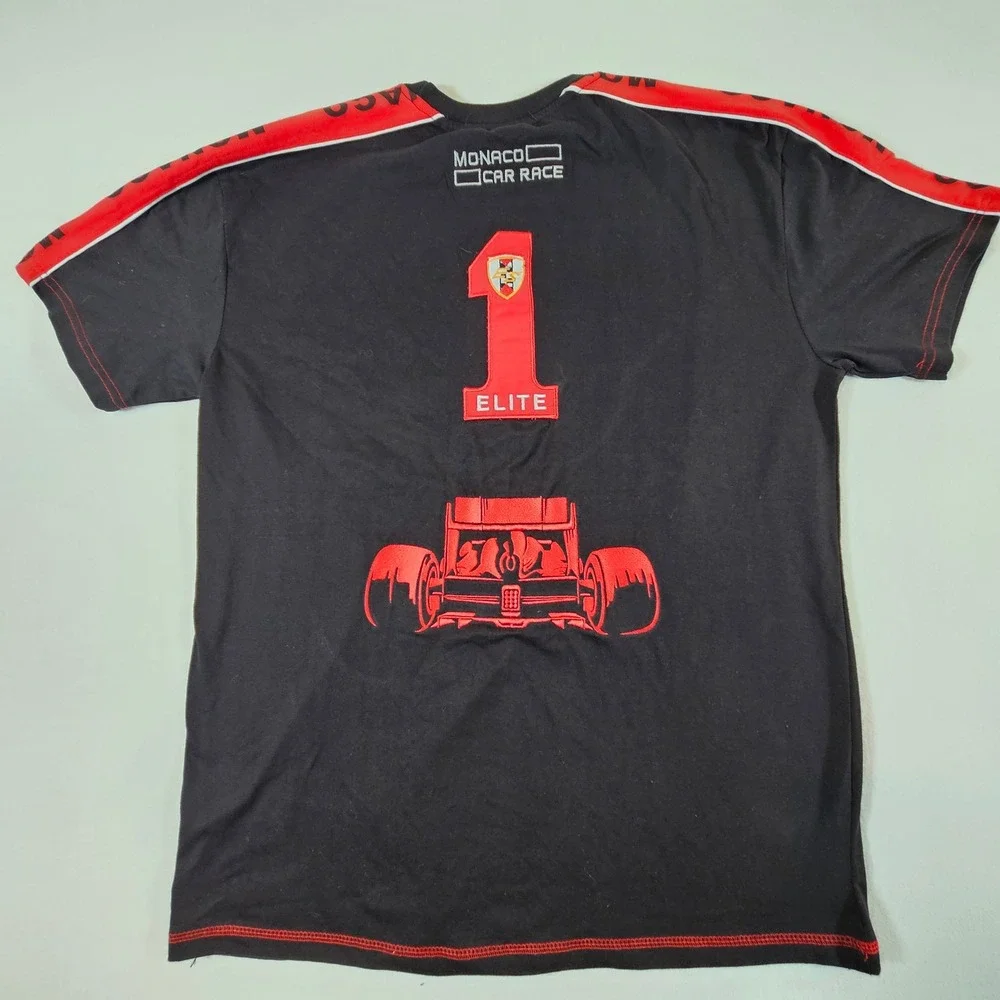 Souvenirs Shop Monaco T-Shirt Mens XXL Black Racing Motor Sport‎ F1 Embroidered